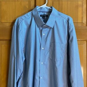 Banana Republic Blue Check Dress Shirt